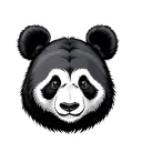 panda bear head tattoo design idea