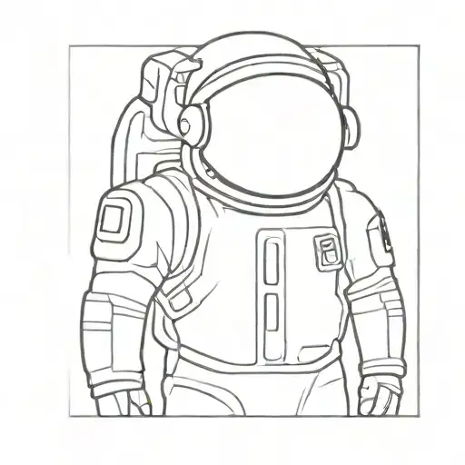 astronaut despair tattoo design idea