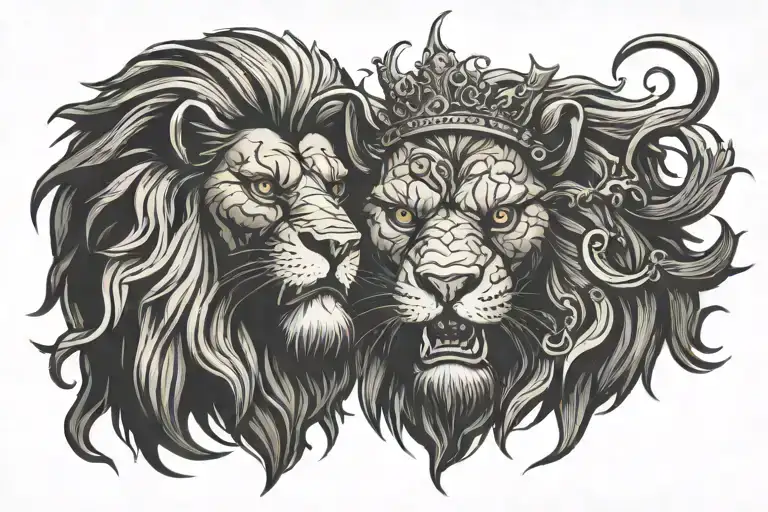 Scottish lion tattoo design idea