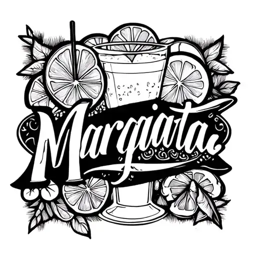 Margarita Name in Cholas Letters tattoo design idea