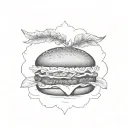 hamburger tattoo design idea