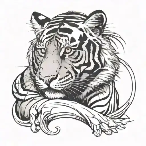 tiger ying tattoo design idea