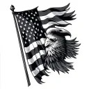 1776 Flag tattoo design idea