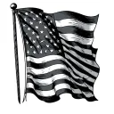 1776 Flag tattoo design idea