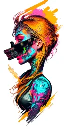 Cyberpunk 2077 tattoo design idea