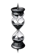 Hourglass cracked tattoo design idea