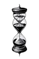 Hourglass cracked tattoo design idea