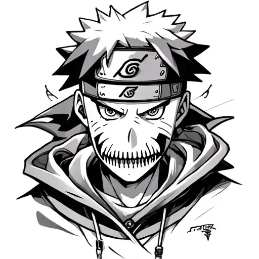 pain from Naruto tattoo design idea