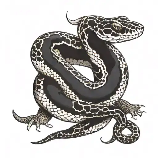 ball python tattoo design idea