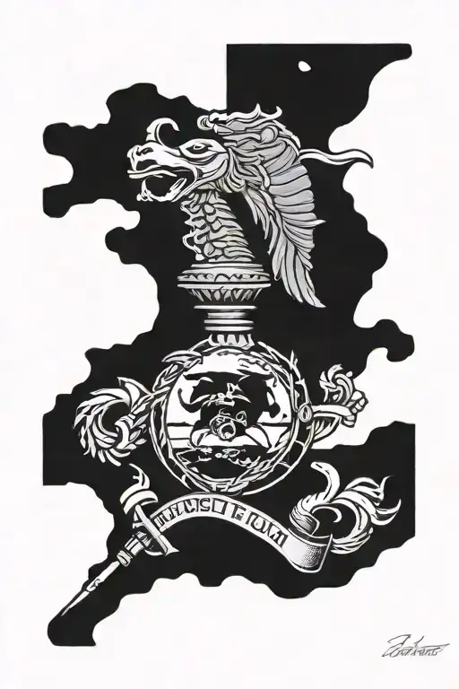 usmc kentucky tattoo design idea