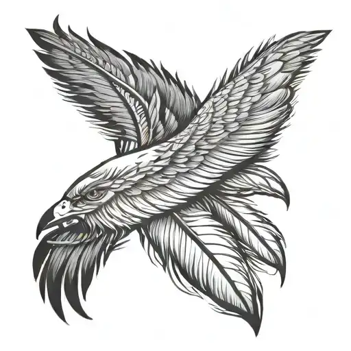 Eagle Feather tattoo design idea