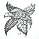 Eagle Feather tattoo design idea