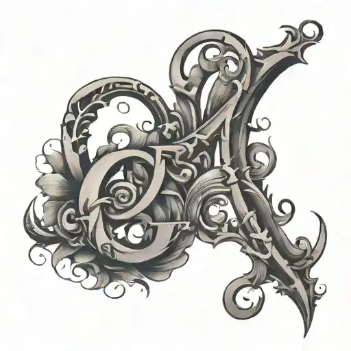 letters b c d tattoo design idea