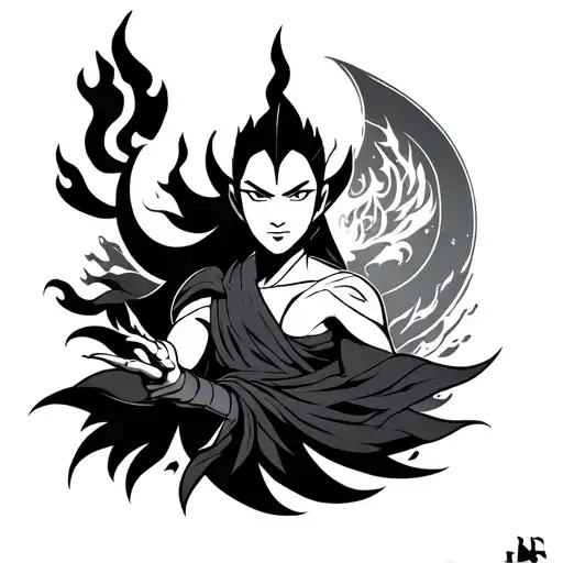 Avatar the last airbender 4 elements on shoulder tattoo tattoo design idea