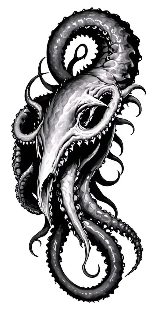 Kraken tattoo design idea