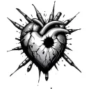 Heart With Bullet Hole tattoo design idea