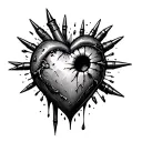 Heart With Bullet Hole tattoo design idea
