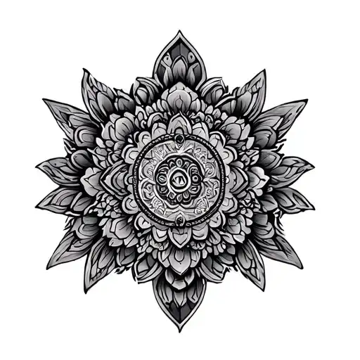 vajra mandala tattoo design idea