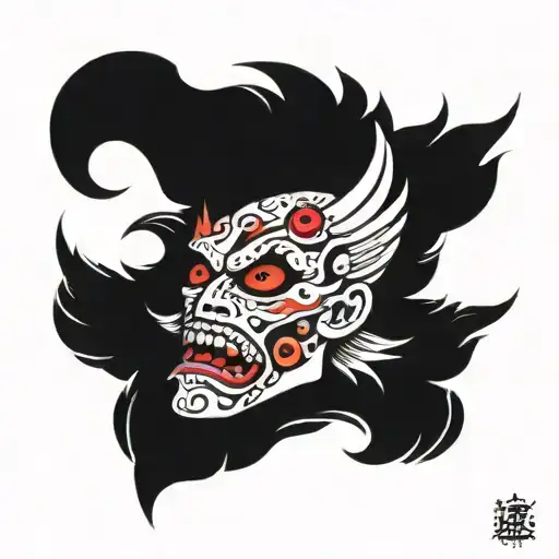 namakubi severed head tattoo design idea
