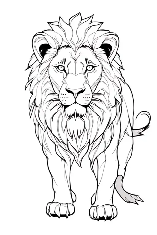 Lion tattoo design idea