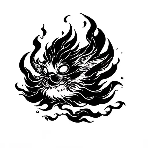 calcifer howls moving tattoo design idea
