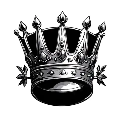 5 Point Crown tattoo design idea