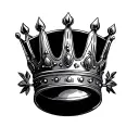 5 Point Crown tattoo design idea