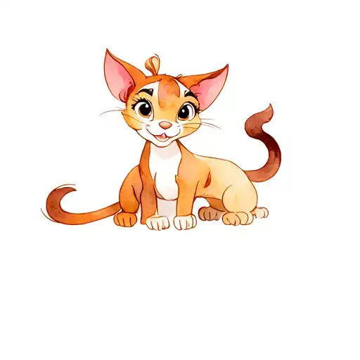 Disney theme with beauty and the breast, lady and the tramp, and aristocats tattoo design idea