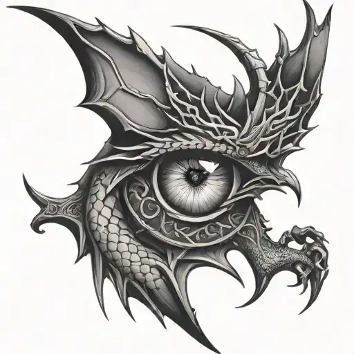 dragon eye tattoo design idea