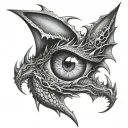 dragon eye tattoo design idea