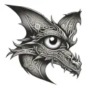 dragon eye tattoo design idea