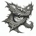 dragon eye tattoo design idea