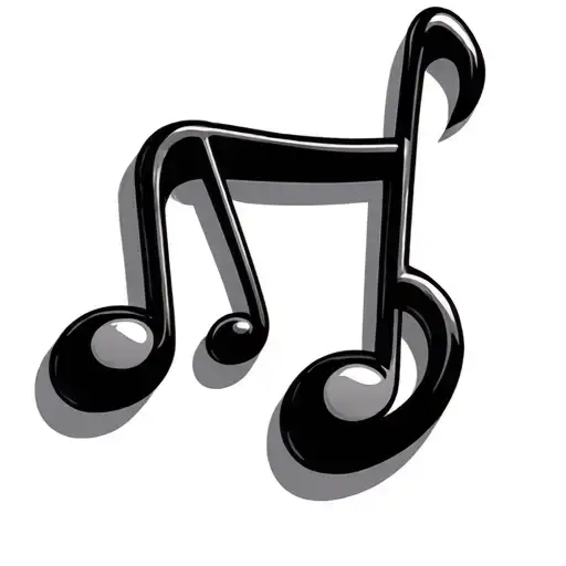 serotonine molecule music notes tattoo design idea