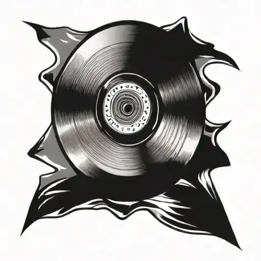 cd discs tattoo design idea