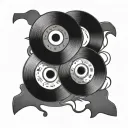 cd discs tattoo design idea