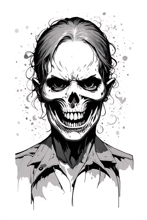 quiet suppressed anger issues tattoo design idea