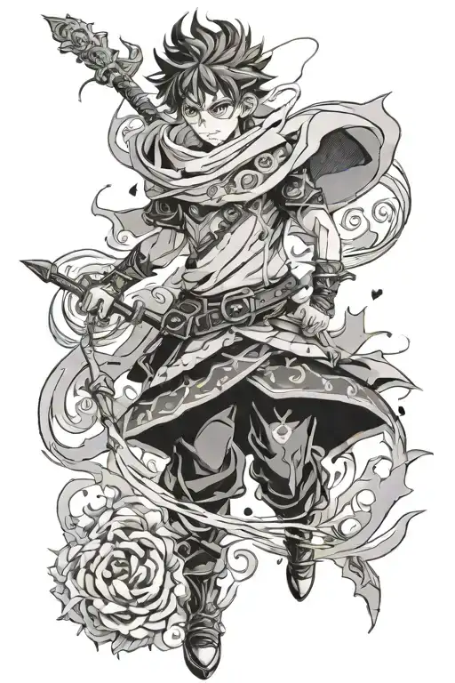 Asta black clover tattoo design idea
