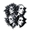 four anima tattoo design idea