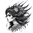 Nemesis goddess tattoo design idea