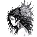 Nemesis goddess tattoo design idea