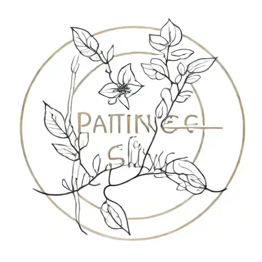 patience and resilience growth  tattoo design idea