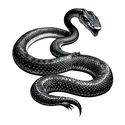 Anaconda tattoo design idea