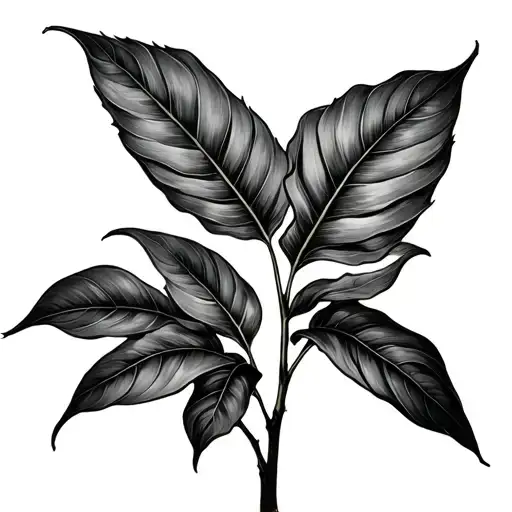 monsterra plant and  psalm 91 tattoo design idea