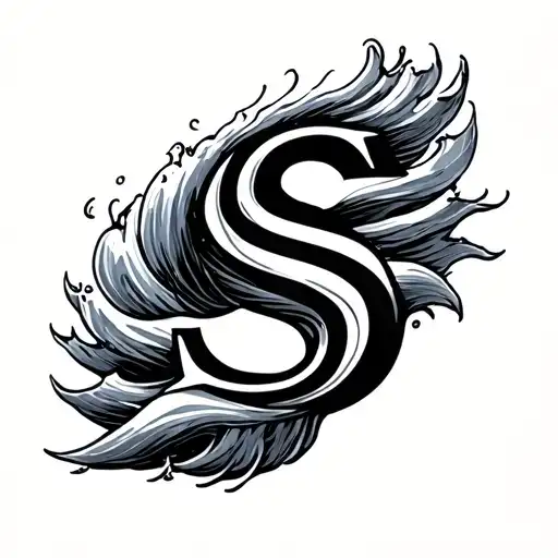 summers over but the s is a wave tattoo design idea