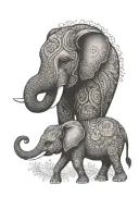 elephant mandala design tattoo design idea
