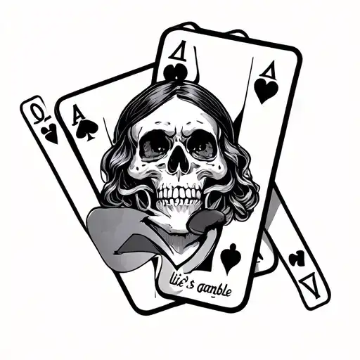 life's a gamble tattoo design idea