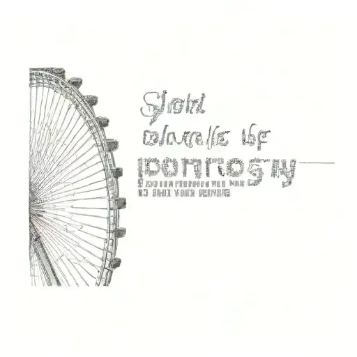 a ferris wheel spinning tattoo design idea