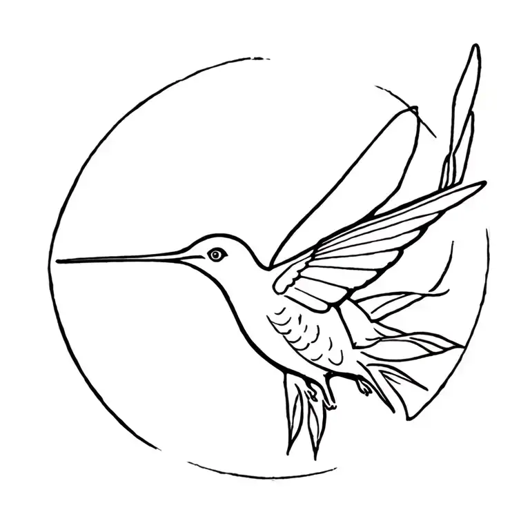 humming-bird tattoo design idea