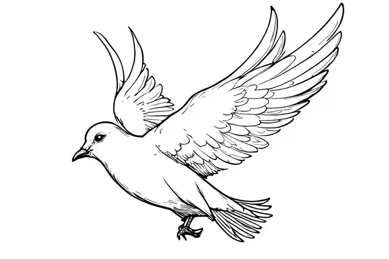 Peace dove tattoo design idea