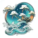 aurora borealis tattoo design idea